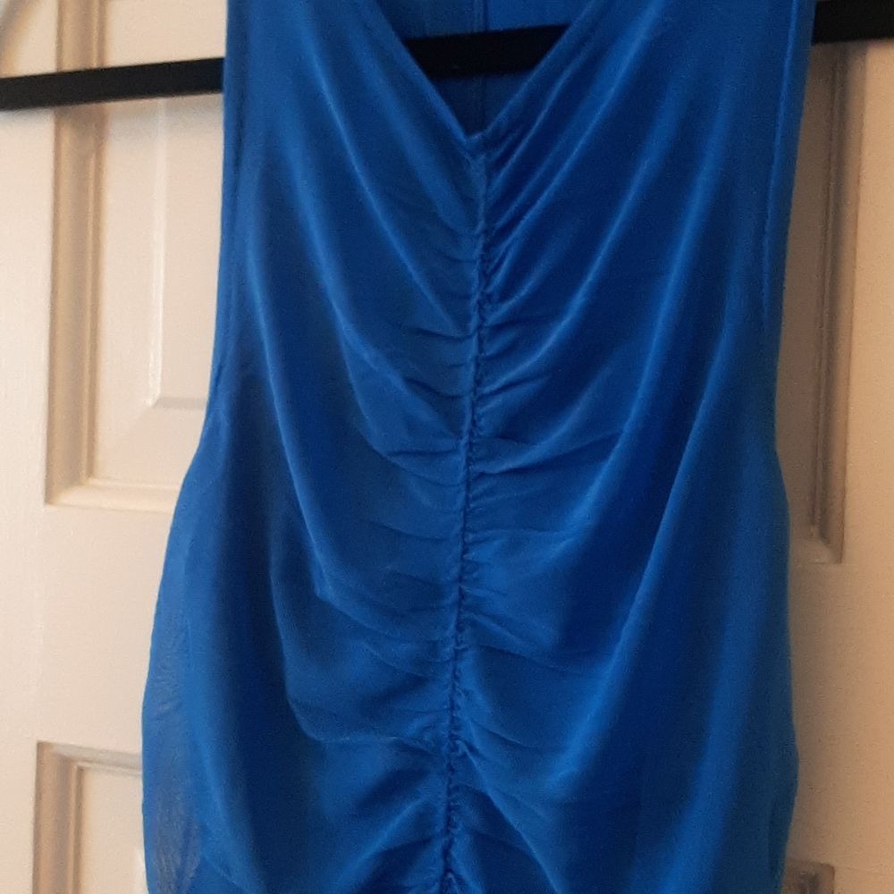 Held--Royal Blue Midi Ruched Cocktail dress XS - Picture 4 of 8